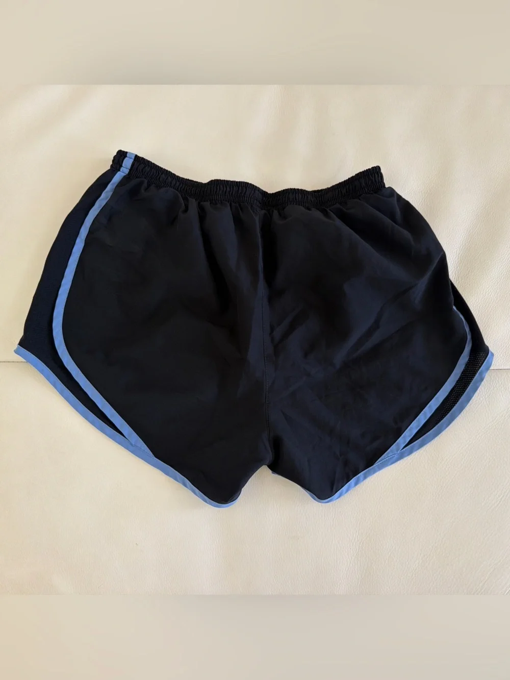 Nike Black Athletic Shorts with Light Blue Trim